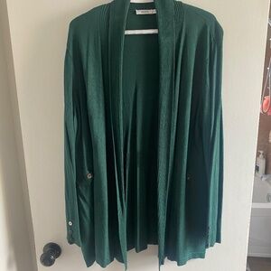 Green Cardigan with Button Detailing